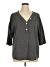 Andree by UNIT Gray Short Sleeve Top Size 1X - photo 1