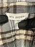 Blu Pepper 100% Rayon Plaid Tan 3/4 Sleeve Blouse Size L - photo 7