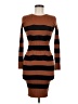 Timing Stripes Brown Casual Dress Size M - photo 1