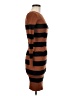 Timing Stripes Brown Casual Dress Size M - photo 4
