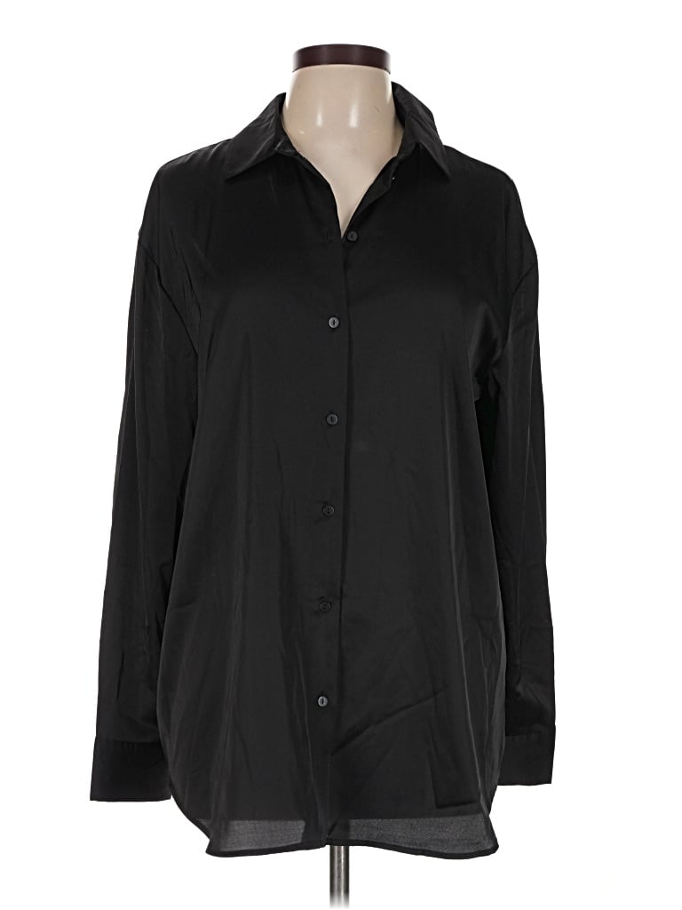 Pre-owned The Limited Long Sleeve Button Down Shirt In Black