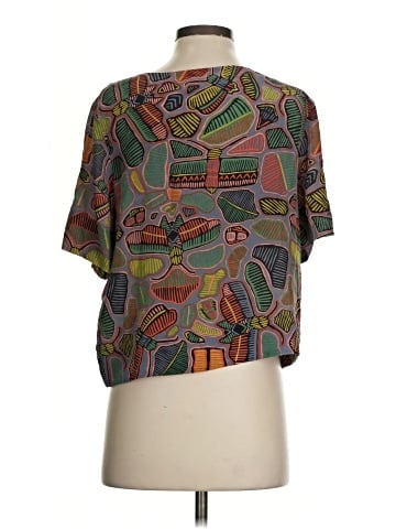 Kate Spade Saturday Short Sleeve Silk Top (view 2)