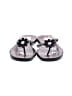 Coach 100% Leather Silver Flip Flops Size 9 - photo 2