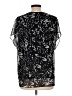 CAbi 100% Polyester Stars Black Short Sleeve Blouse Size L - photo 2