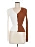 STAUD Color Block Brown Cardigan Size M - photo 1