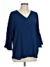 Chaus 100% Polyester Blue 3/4 Sleeve Blouse Size L - photo 1