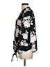 Unbranded Floral Black 3/4 Sleeve Blouse Size L - photo 5