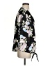 Unbranded Floral Black 3/4 Sleeve Blouse Size L - photo 4
