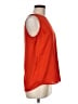 Vince. 100% Silk Orange Sleeveless Top Size M - photo 4