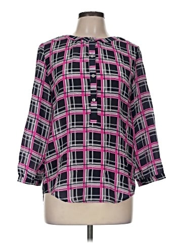 Amour Vert 3/4 Sleeve Silk Top (view 1)
