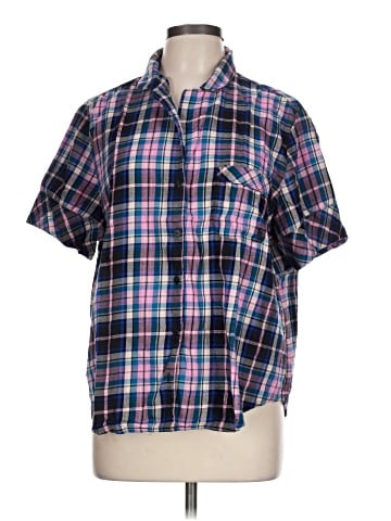 Victoria's Secret Short Sleeve Button-Down Shirt (view 1)