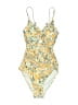 Cupshe Floral Yellow One Piece Swimsuit Size XS (tall) - photo 1