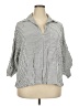 Max Studio Stripes Silver 3/4 Sleeve Blouse Size 2X - photo 1