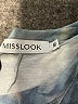 Misslook Tie-dye Blue Short Sleeve Blouse Size M - photo 7