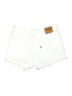 Levi's 100% Cotton Hearts White Denim Shorts Size 27 waist - photo 2
