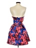 B. Darlin 100% Polyester Floral Blue Cocktail Dress Size 1 - 2 - photo 2