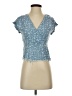 Monteau Blue Short Sleeve Blouse Size XS - photo 1