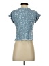 Monteau Blue Short Sleeve Blouse Size XS - photo 2