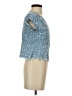 Monteau Blue Short Sleeve Blouse Size XS - photo 4