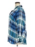Talbots 100% Rayon Plaid Blue 3/4 Sleeve Button-Down Shirt Size 2X Petite - photo 5