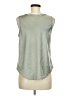 Gap 100% Polyester Silver Sleeveless Blouse Size Med Petite - photo 2