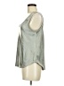 Gap 100% Polyester Silver Sleeveless Blouse Size Med Petite - photo 5