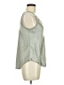 Gap 100% Polyester Silver Sleeveless Blouse Size Med Petite - photo 4