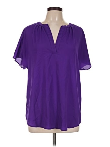 Lauren by Ralph Lauren Short Sleeve Blouse (view 1)
