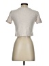 Zara Silver Short Sleeve T-Shirt Size S - photo 2