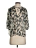 Grade & Gather Animal Print Gray 3/4 Sleeve Blouse Size S - photo 1