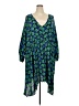Wray Floral Graphic Blue Green Casual Dress Size 5X - photo 1