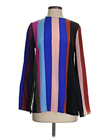 Diane von Furstenberg Long Sleeve Silk Top (view 1)