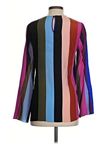 Diane von Furstenberg Long Sleeve Silk Top (view 2)