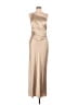 REVELRY 100% Polyester Metallic Tan Cocktail Dress Size 12 - photo 1
