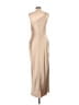 REVELRY 100% Polyester Metallic Tan Cocktail Dress Size 12 - photo 2