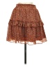 Paper Crane Animal Print Brown Casual Skirt Size S - photo 1
