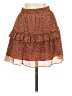 Paper Crane Animal Print Brown Casual Skirt Size S - photo 2