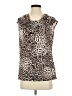 Black Label by Evan Picone Brown Sleeveless Blouse Size S - photo 1