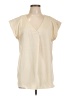 Ann Taylor LOFT 100% Polyester Ivory Short Sleeve Blouse Size L - photo 1