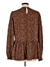 Pomander Place 100% Polyester Brown Long Sleeve Blouse Size L - photo 2