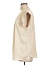 Ann Taylor LOFT 100% Polyester Ivory Short Sleeve Blouse Size L - photo 5