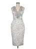 Theia Silver Cocktail Dress Size 6 - photo 1