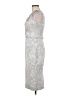 Theia Silver Cocktail Dress Size 6 - photo 5