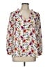 Old Navy 100% Polyester Floral White 3/4 Sleeve Blouse Size L - photo 1