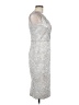 Theia Silver Cocktail Dress Size 6 - photo 4