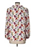 Old Navy 100% Polyester Floral White 3/4 Sleeve Blouse Size L - photo 2