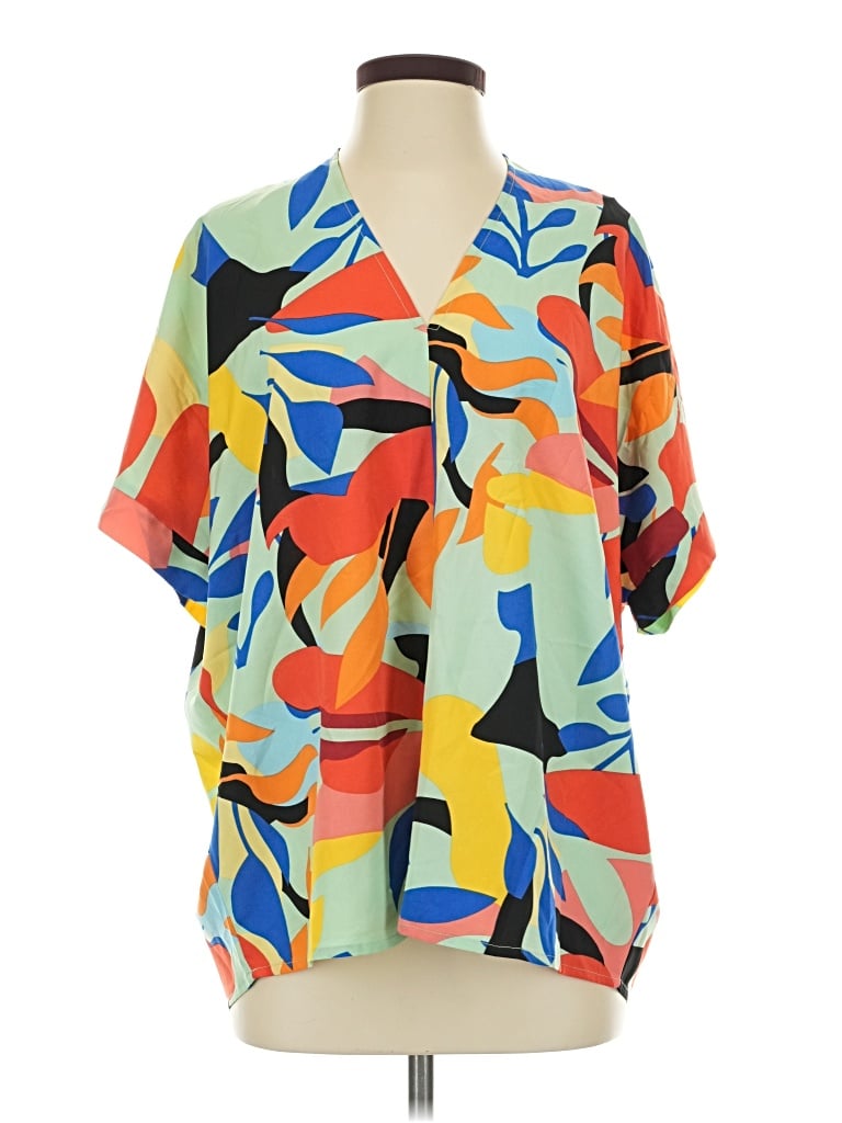 Pre-owned Jodifl Short Sleeve Blouse In Orange