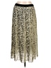 Maje Animal Print Gold Casual Skirt Size Lg (3) - photo 1