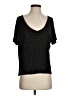 LUXE 100% Rayon Polka Dots Black Short Sleeve Top Size S - photo 1