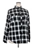 Unbranded Plaid Black Long Sleeve Button-Down Shirt Size XXL - photo 1